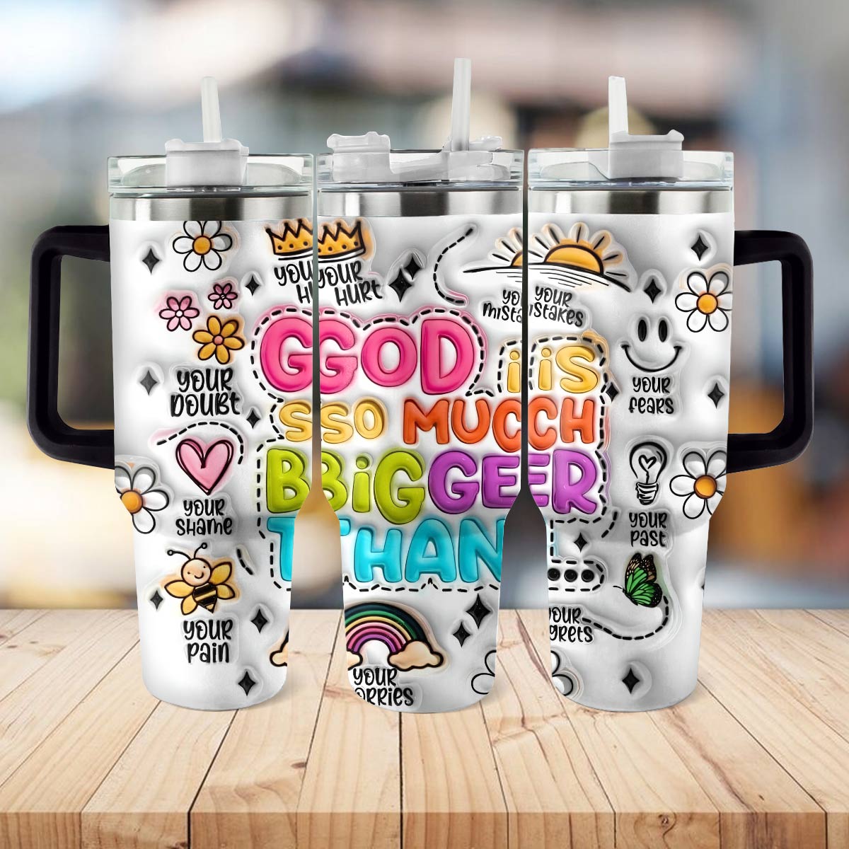 Shineful Tumbler Faith Over Fear Ver2