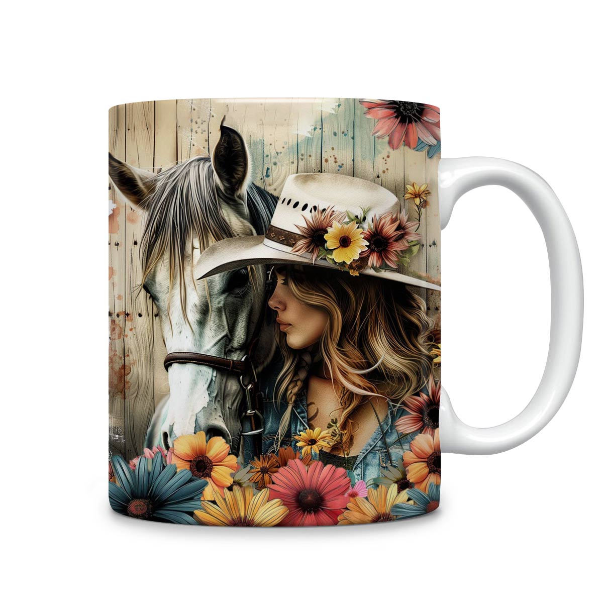 Shineful Ceramic Mug Girl with Horse