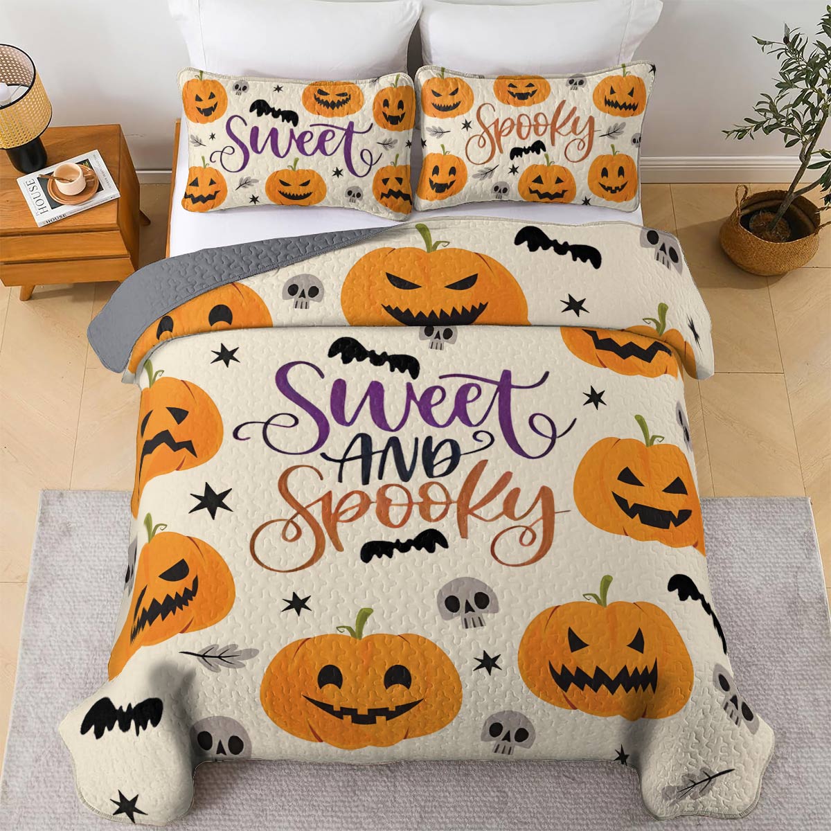 Shineful All Season Quilt 3-Piece Set Sweet & Spooky