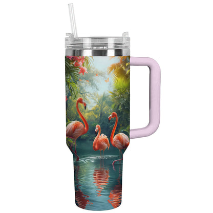 Shineful Tumbler Flamingo Flamingoes In Jungle