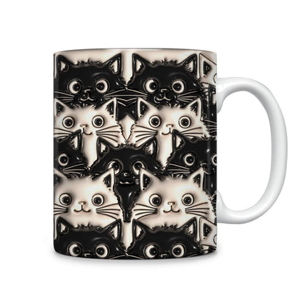 Tasse en céramique brillante Fat Cats