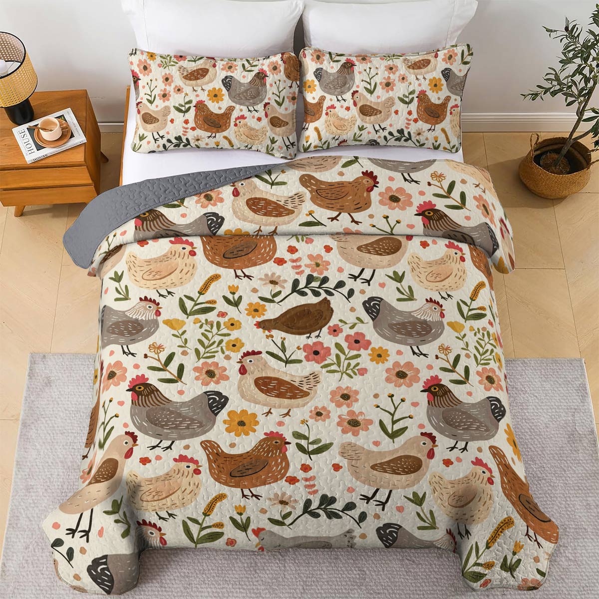 Shineful All Season Quilt 3-Piece Set Barnyard Brew