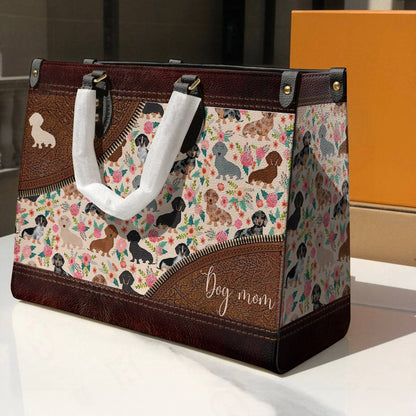 Shineful Leather Bag Dog Leather Bag Shineful Floral Dachshunds