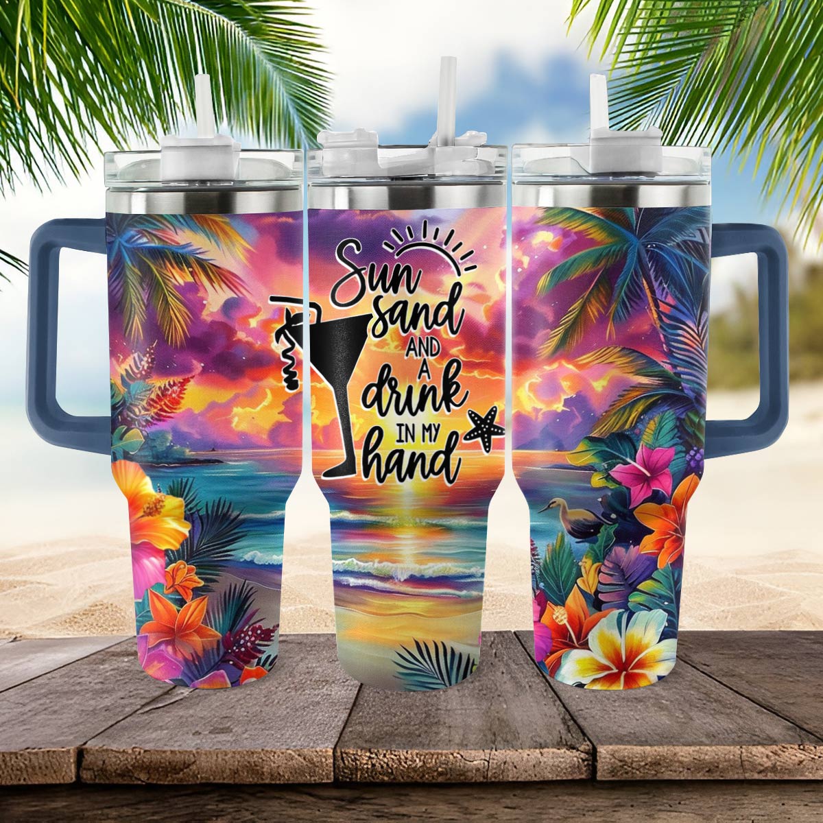 Shineful Tumbler Tropical Sunset