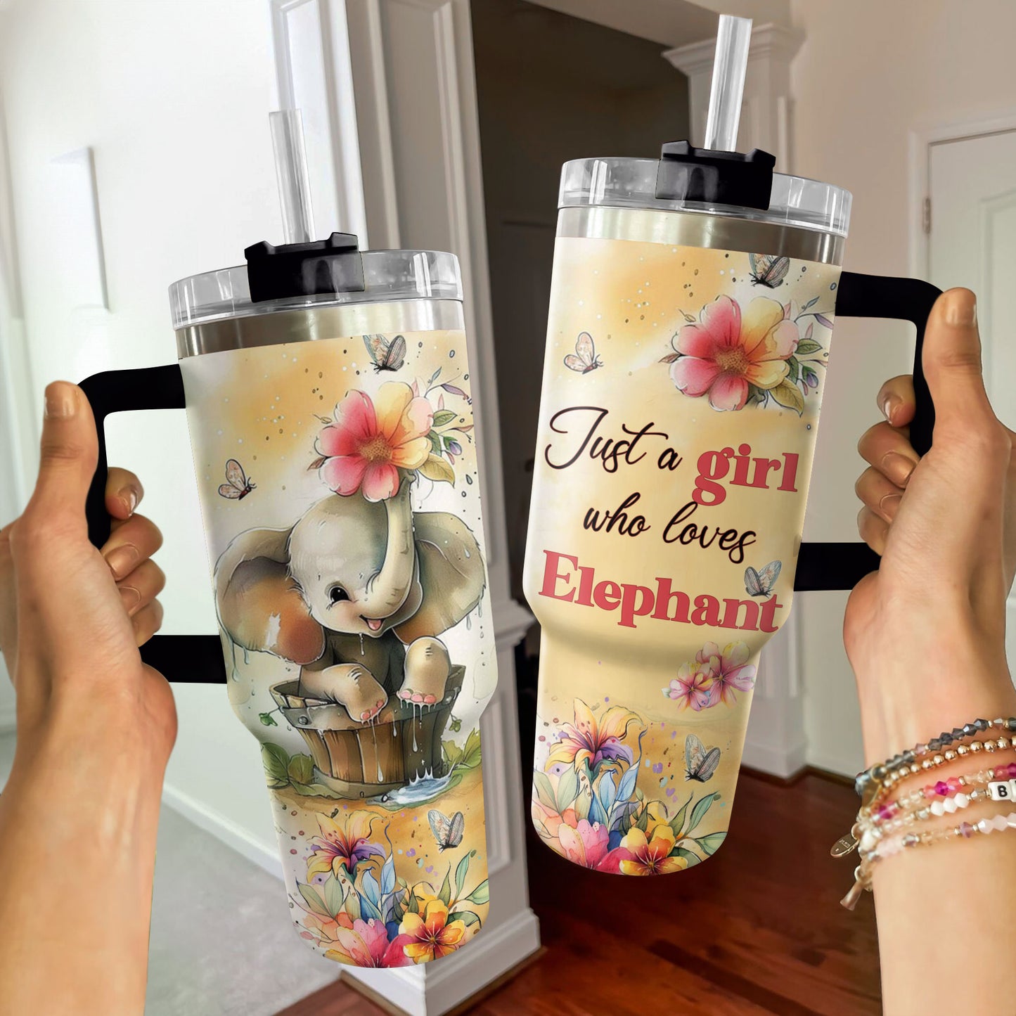 Shineful Tumbler For Elephant Lovers