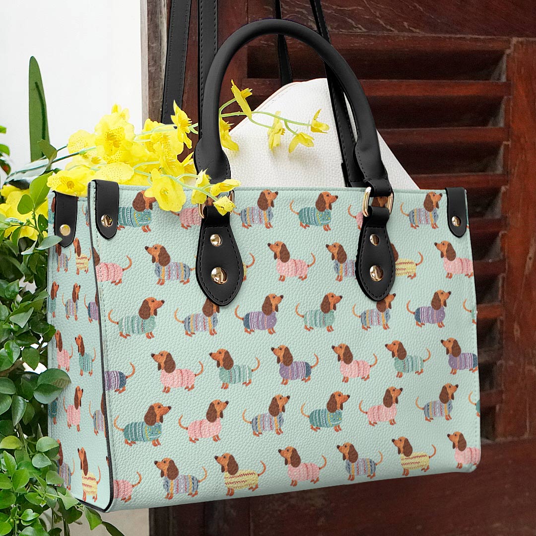 Shineful Leather Bag Dog Leather Bag Shineful Colorful Dachshunds Ver2