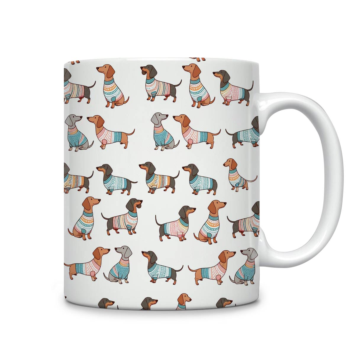 Shineful Ceramic Mug Playful Dachshunds