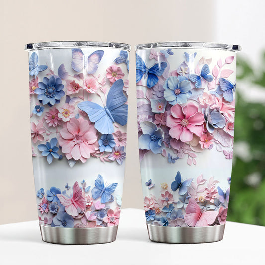 Glänzender 20oz Becher Schmetterlingsblüte