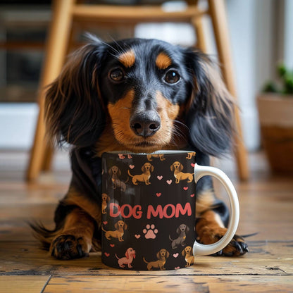 Tasse en céramique brillante pour maman chien