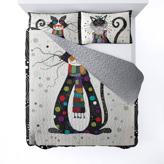 Shineful All Season Quilt 3-teiliges Set Lustige Katze