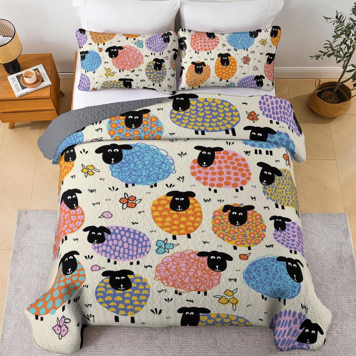 Shineful All Season Quilt 3-teiliges Set Dreamy Sheep