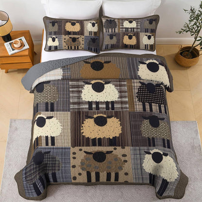 Shineful All Season Quilt 3-Piece Set Wooly Wonderland