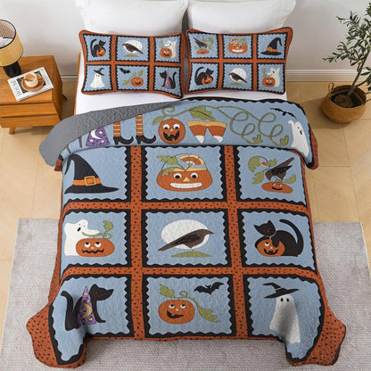 Shineful All Season Quilt 3-Piece Set Spooky Sleep