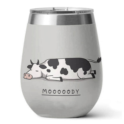 Cow 12 Oz Shineful™ Wine Tumbler Mooody Lk8 12Oz