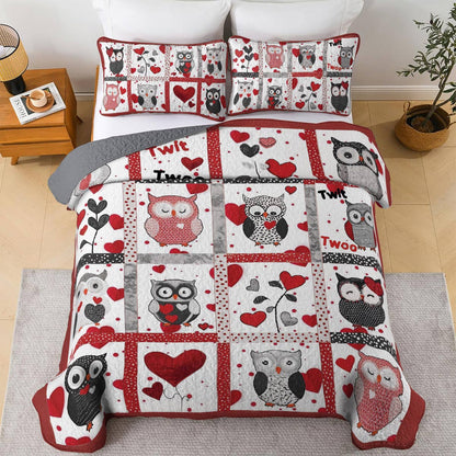 Shineful All Season Quilt 3-Piece Set Lovely Owls