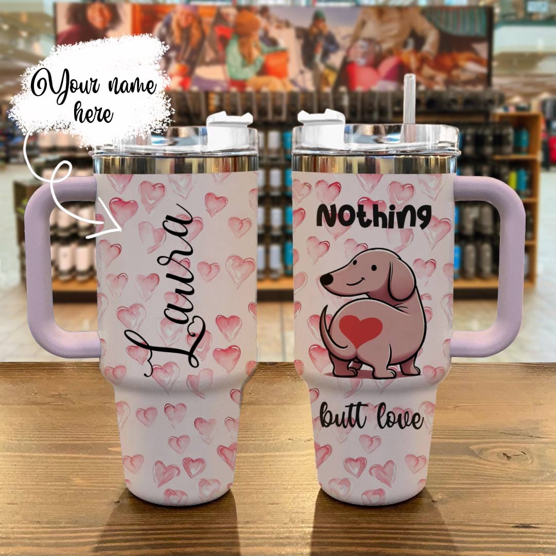 Valentine 40 Oz Shineful™ Tumbler Butt Love Lk8 Light Pink 40Oz