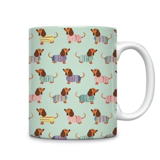 Shineful Ceramic Mug Colorful Dachshunds