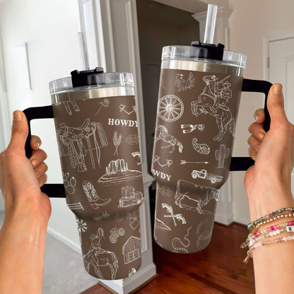 Shineful Tumbler Western Roundup