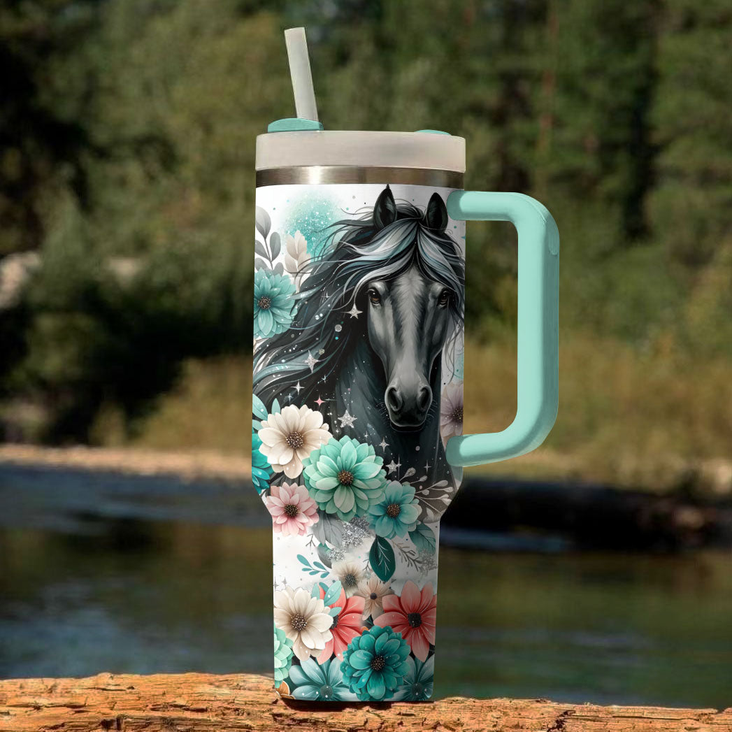 Shineful Tumbler Floral Dark Horse