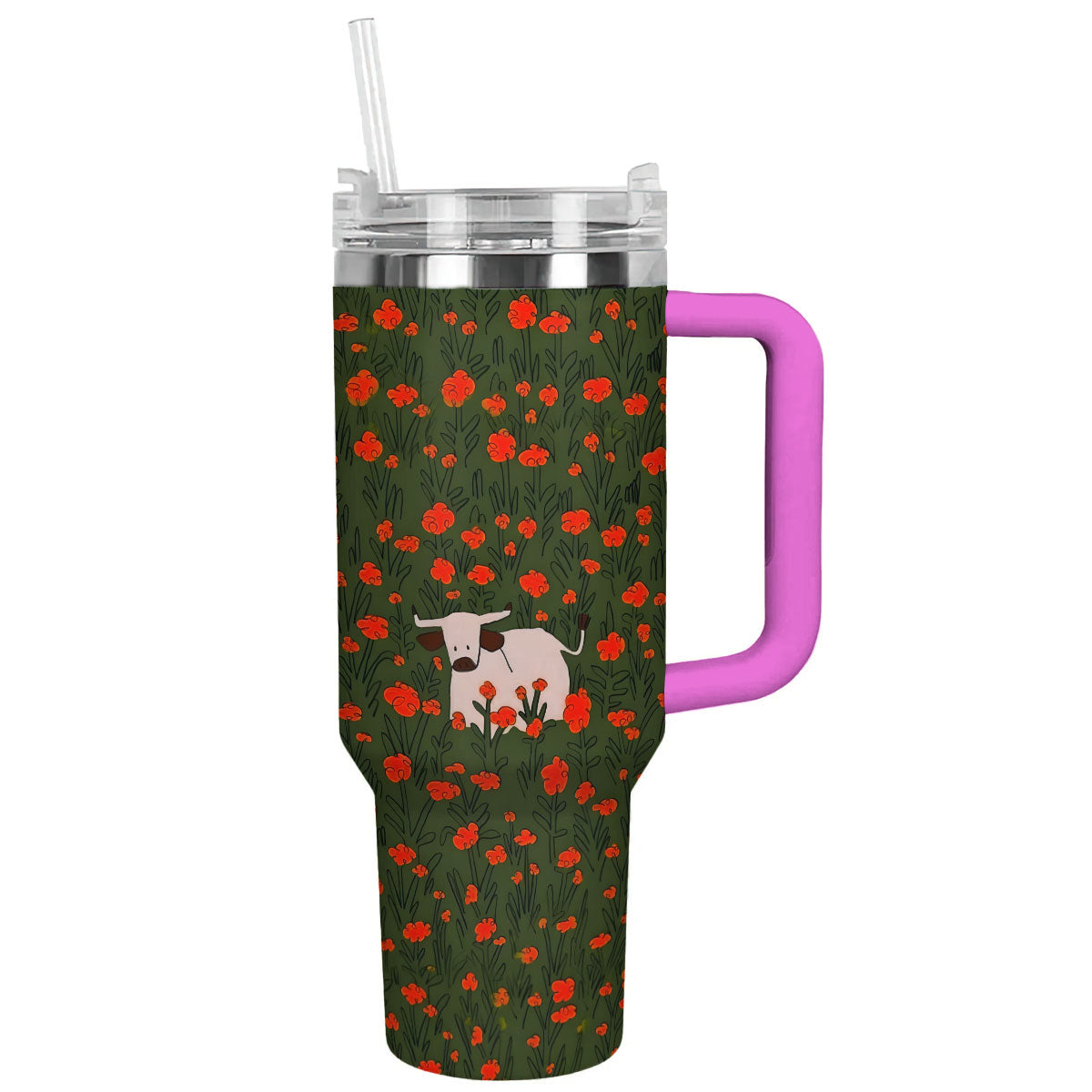 Cow 40 Oz Shineful™ Tumbler Dreamy Lk8 Hot Pink 40Oz