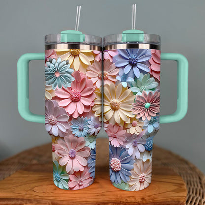 Shineful Glossy Tumbler Colorful Daisies