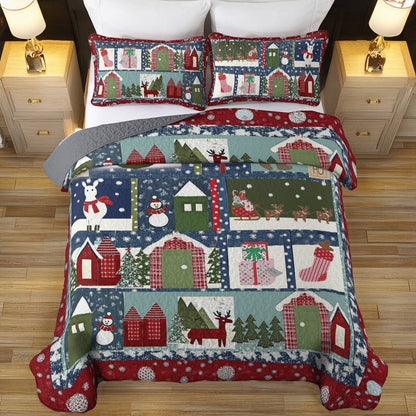 Shineful All Season Quilt 3-Piece Set Snowfall Serenity