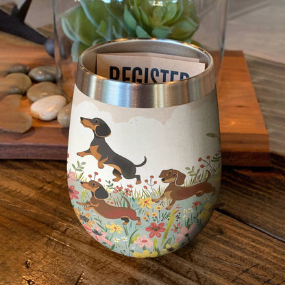 Shineful Wine Tumbler Dachshund Delight