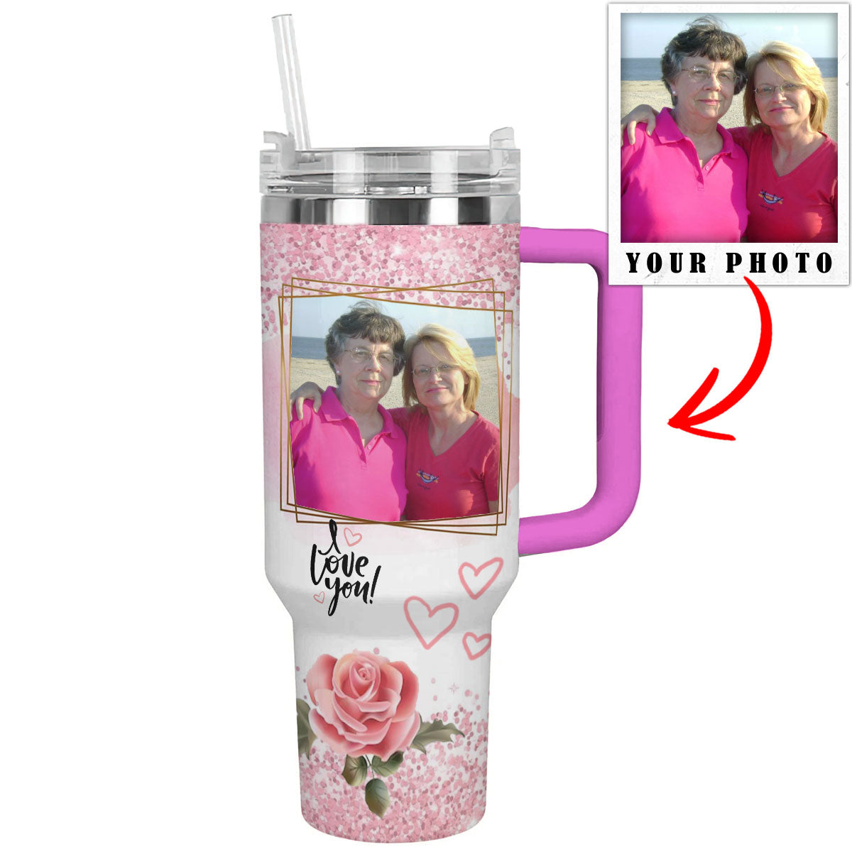 Shinyful Personalisierter Becher Foto hochladen