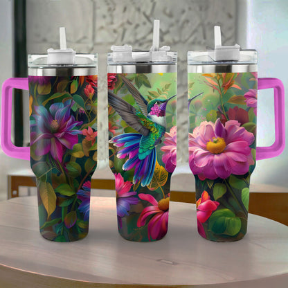 Shineful Tumbler Floral Hummingbird Ver2