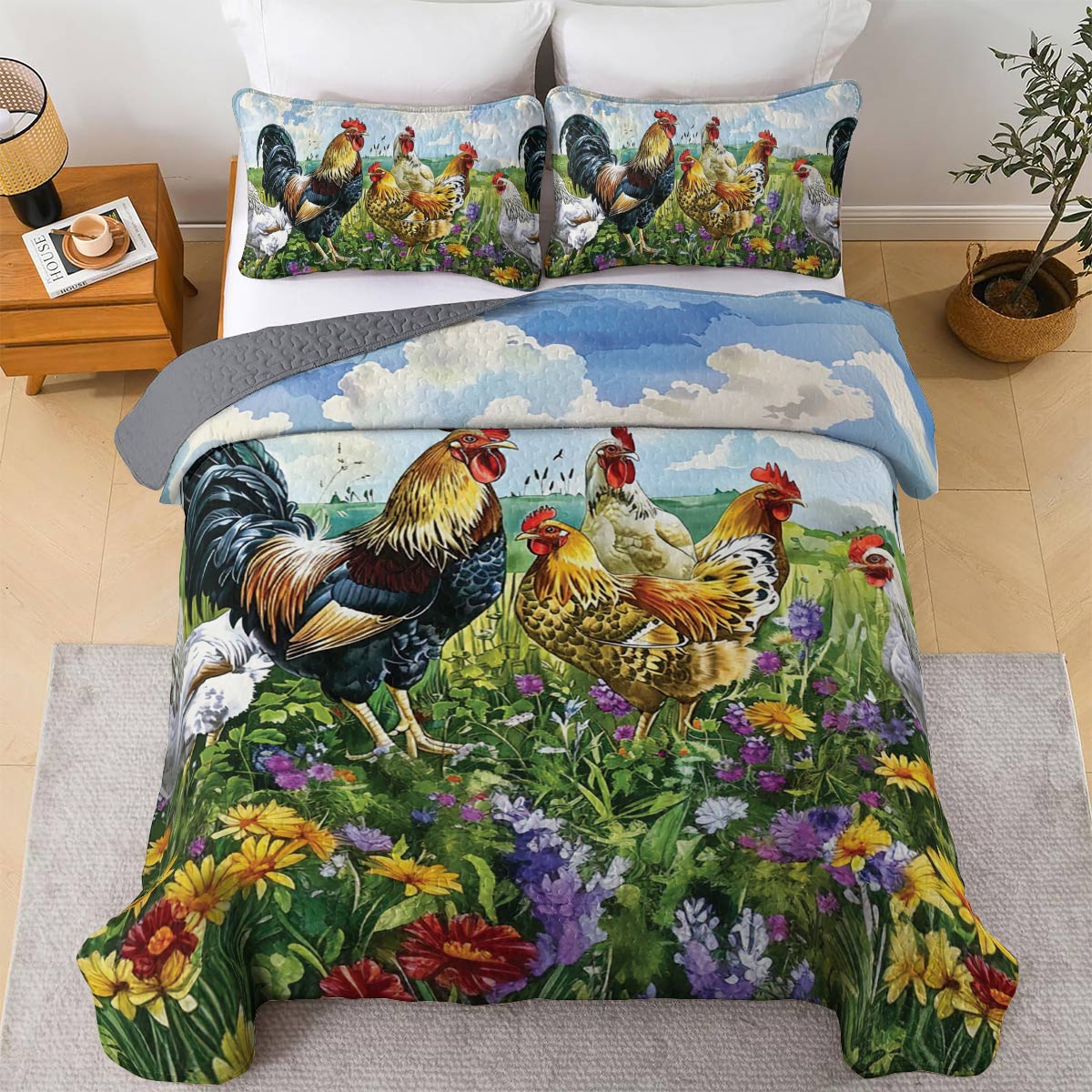 Shineful All Season Quilt 3-Piece Set Barnyard Dreams