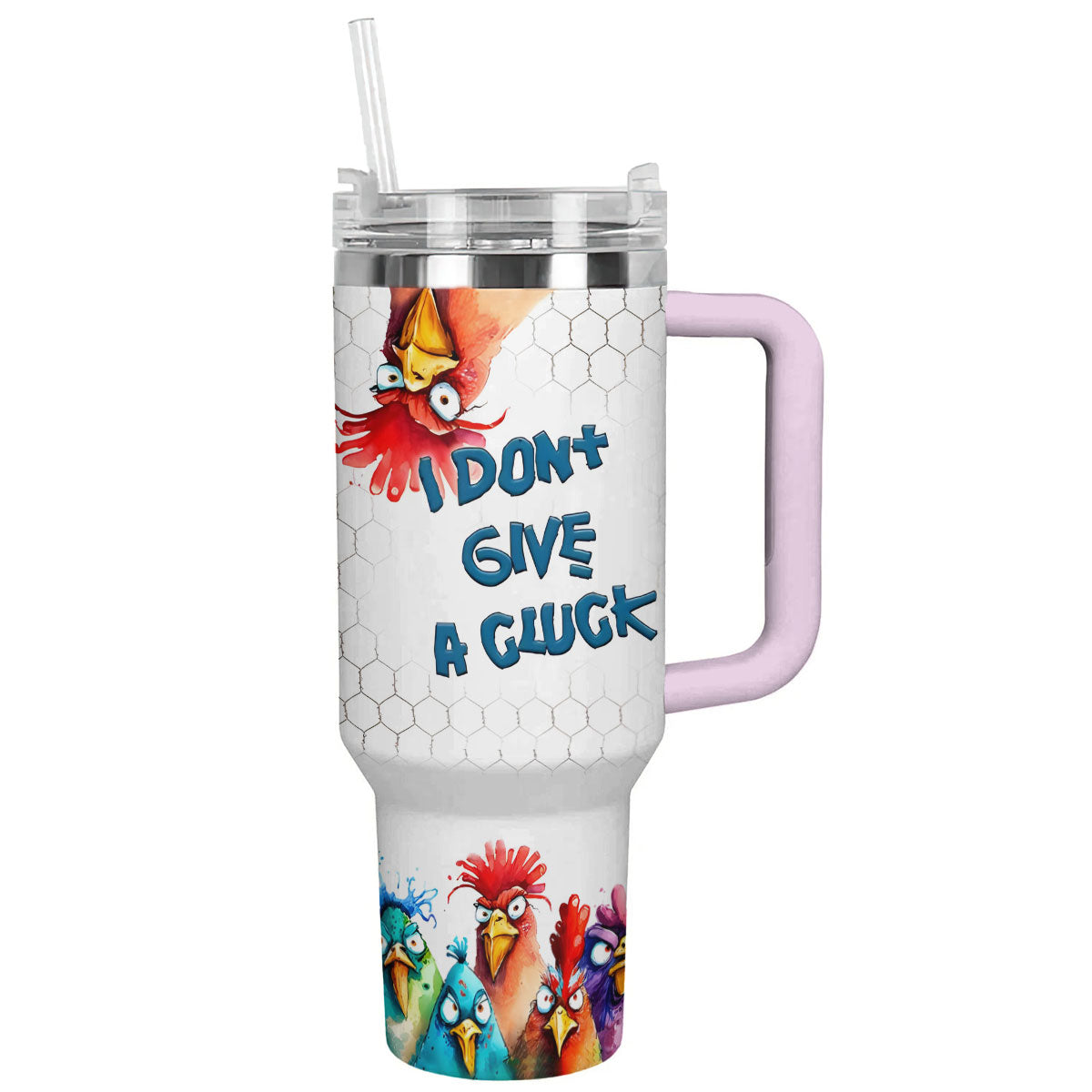 Chicken 40 Oz Shineful™ Tumbler Cluck Lk8 Pink 40Oz