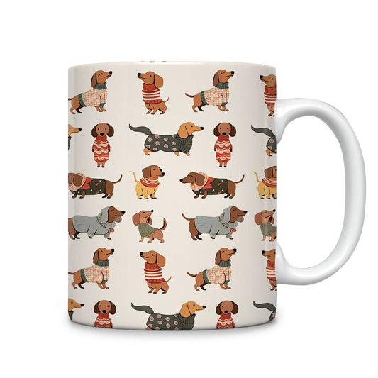 Shineful Ceramic Mug Cute Dachshunds