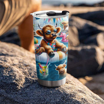 Shineful 20oz Tumbler Cow Vacation