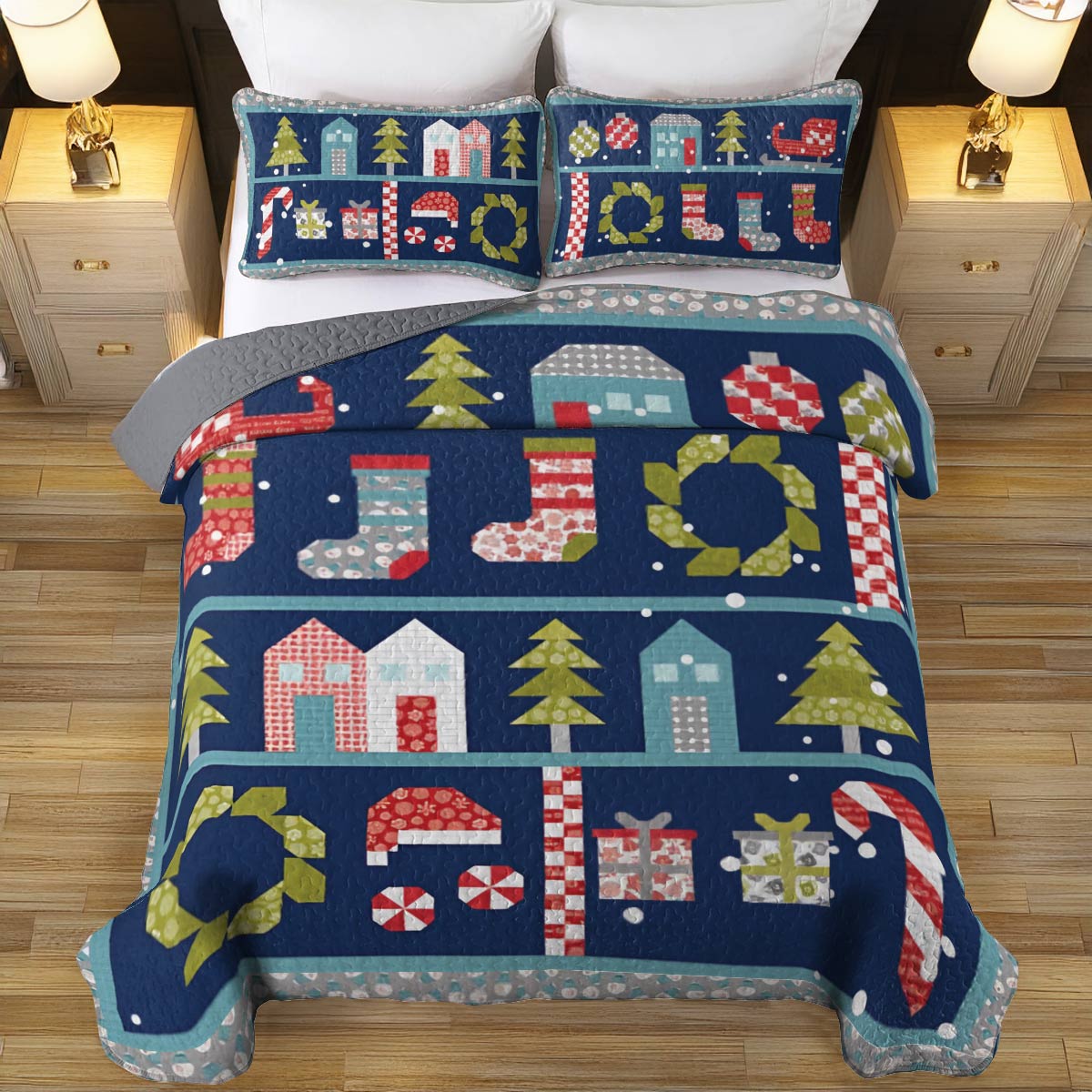 Shineful All Season Quilt 3-Piece Set Christmas Dreams