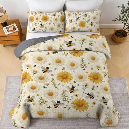 Shineful All Season Quilt 3-Piece Set Daisy Bee