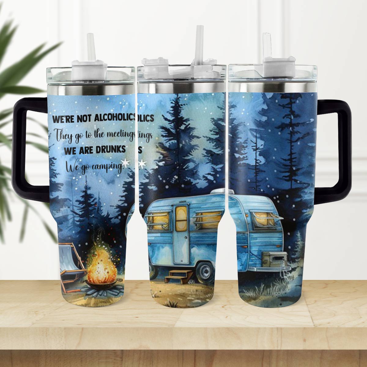 Shineful Tumbler We Go Camping