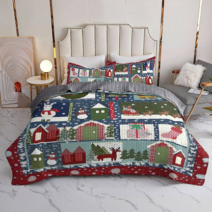 Shineful All Season Quilt 3-Piece Set Snowfall Serenity