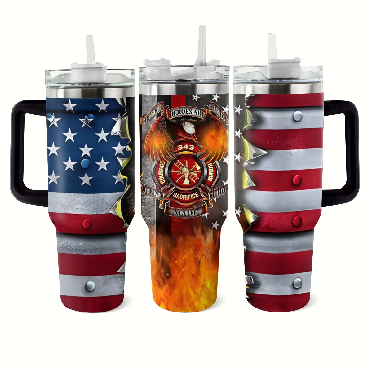 Shineful Tumbler Firefighter Valor Tribute