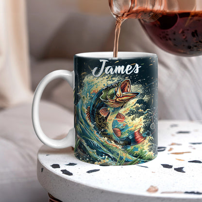 Shineful Ceramic Mug Personalized Fishing Adventure