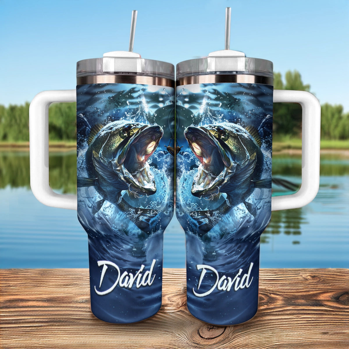 Shineful Tumbler Personalized Fishing Life