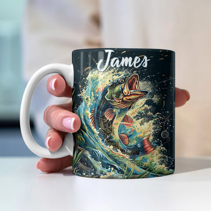 Shineful Ceramic Mug Personalized Fishing Adventure