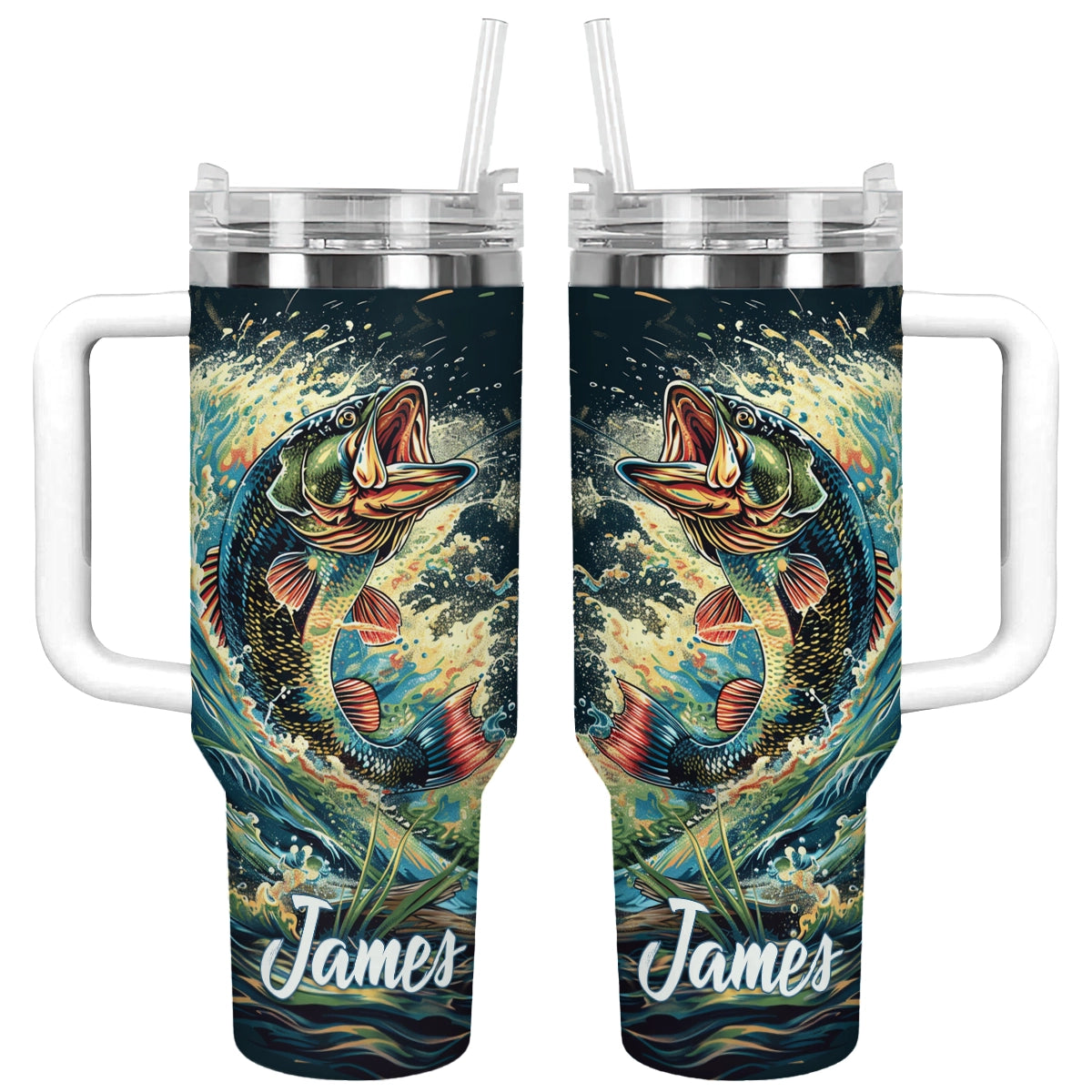 Shineful Tumbler Personalized Love Fishing