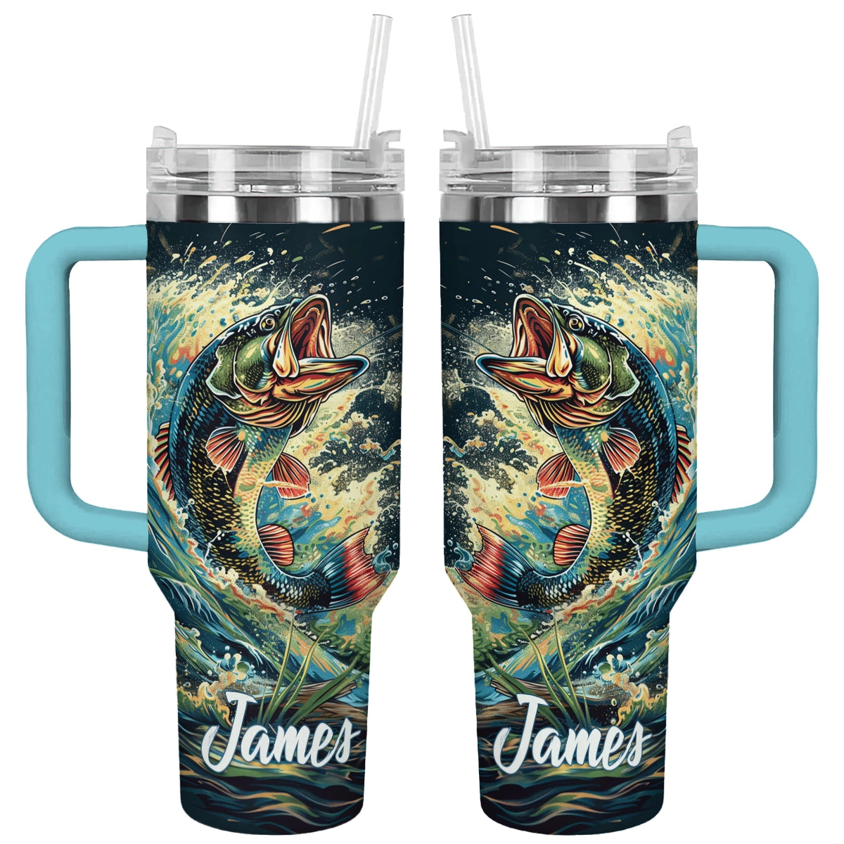 Shineful Tumbler Personalized Love Fishing