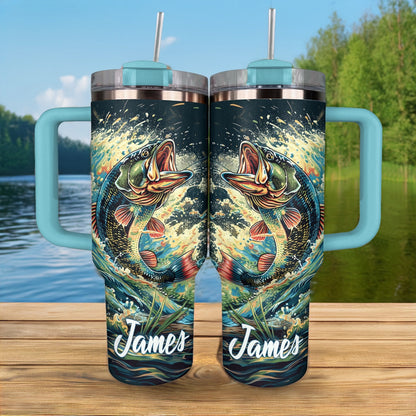 Shineful Tumbler Personalized Love Fishing