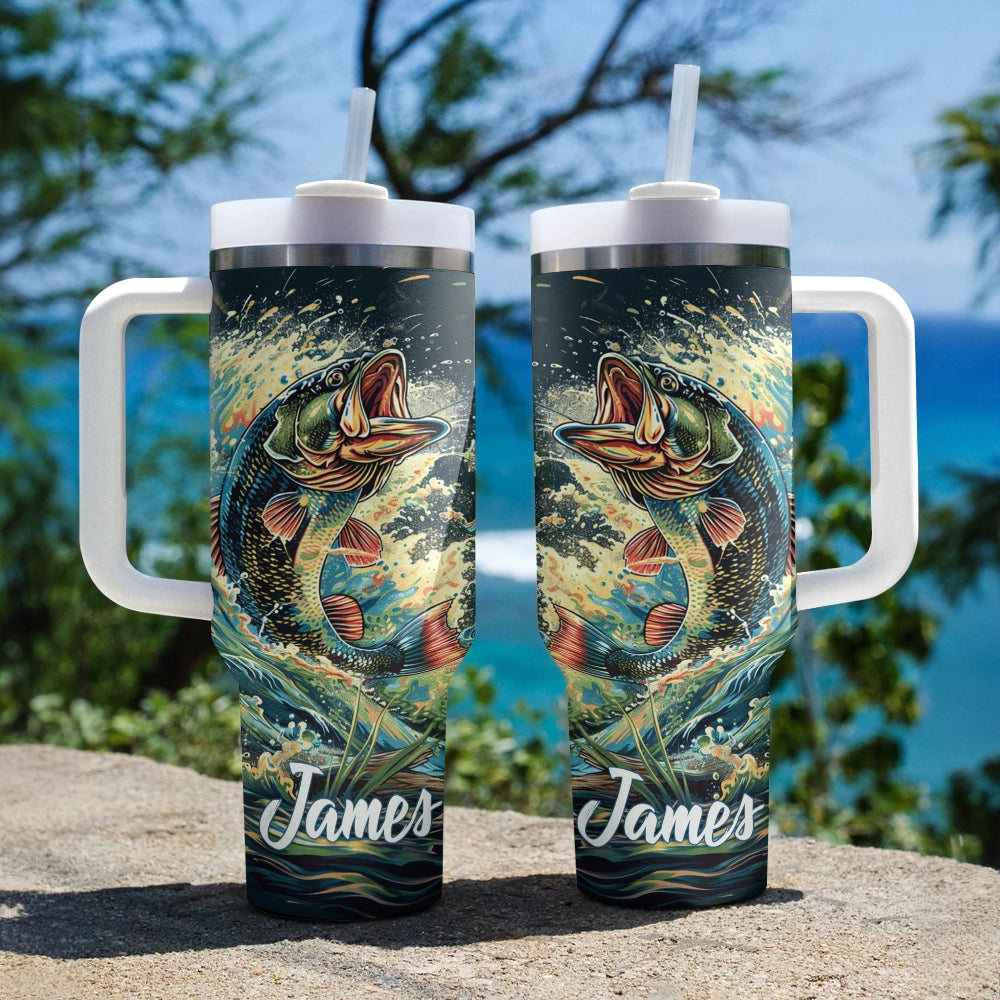 Shineful Tumbler Personalized Love Fishing