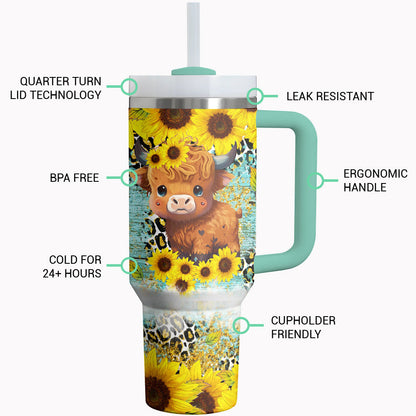 Highland Cow Shineful Tumbler Don't Be A Salty Heifer