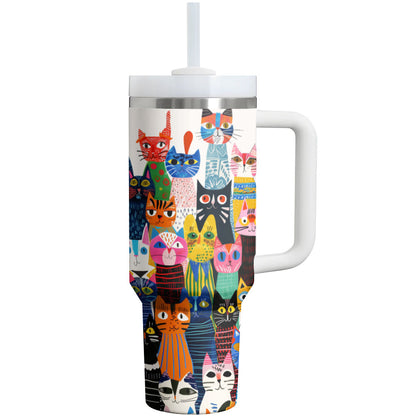 Cat Tumbler Shineful Purrfectly Abstract