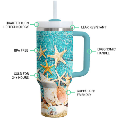 Beach Shineful Tumbler Ocean Breeze Shells