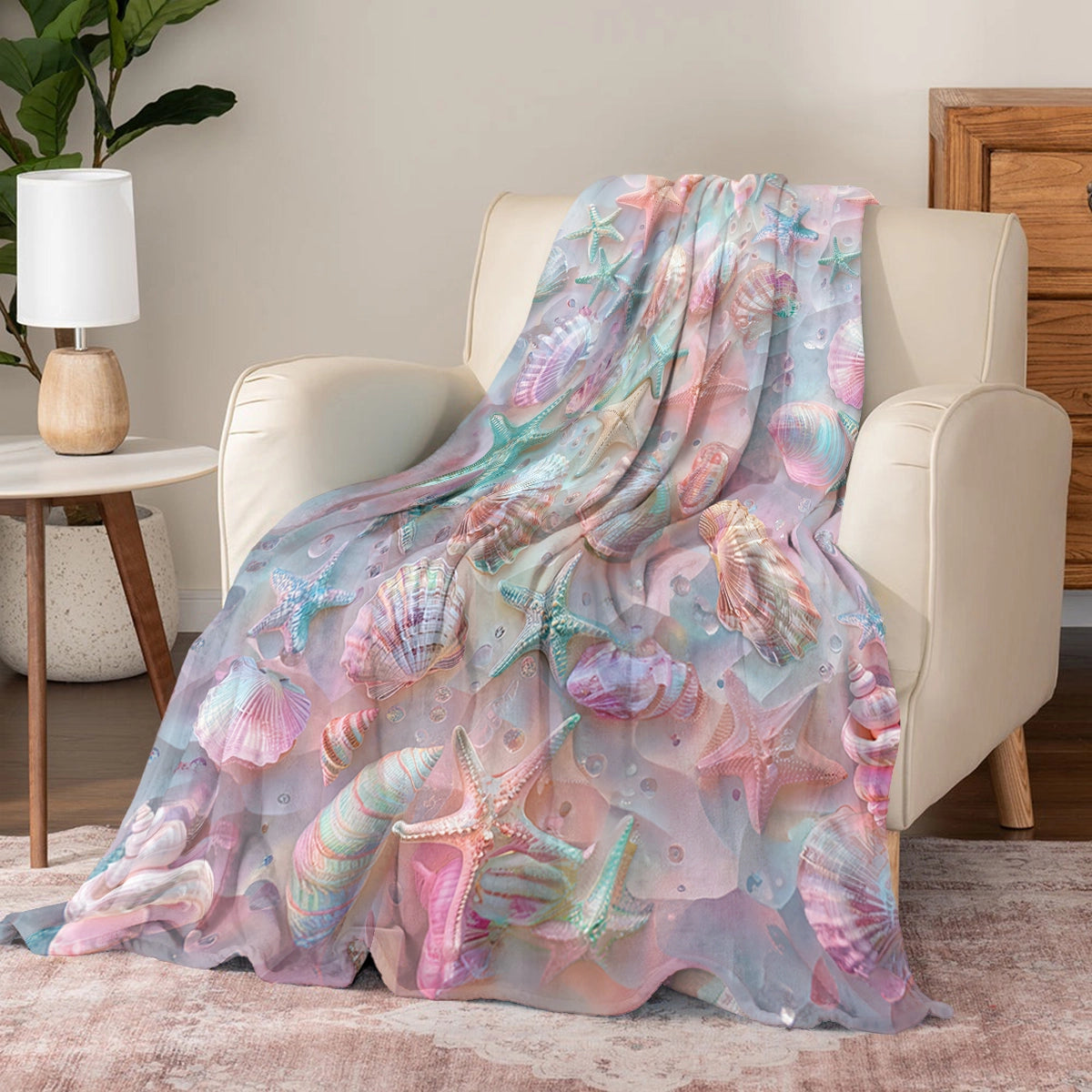 Shineful Fleece Blanket Coastal Shell