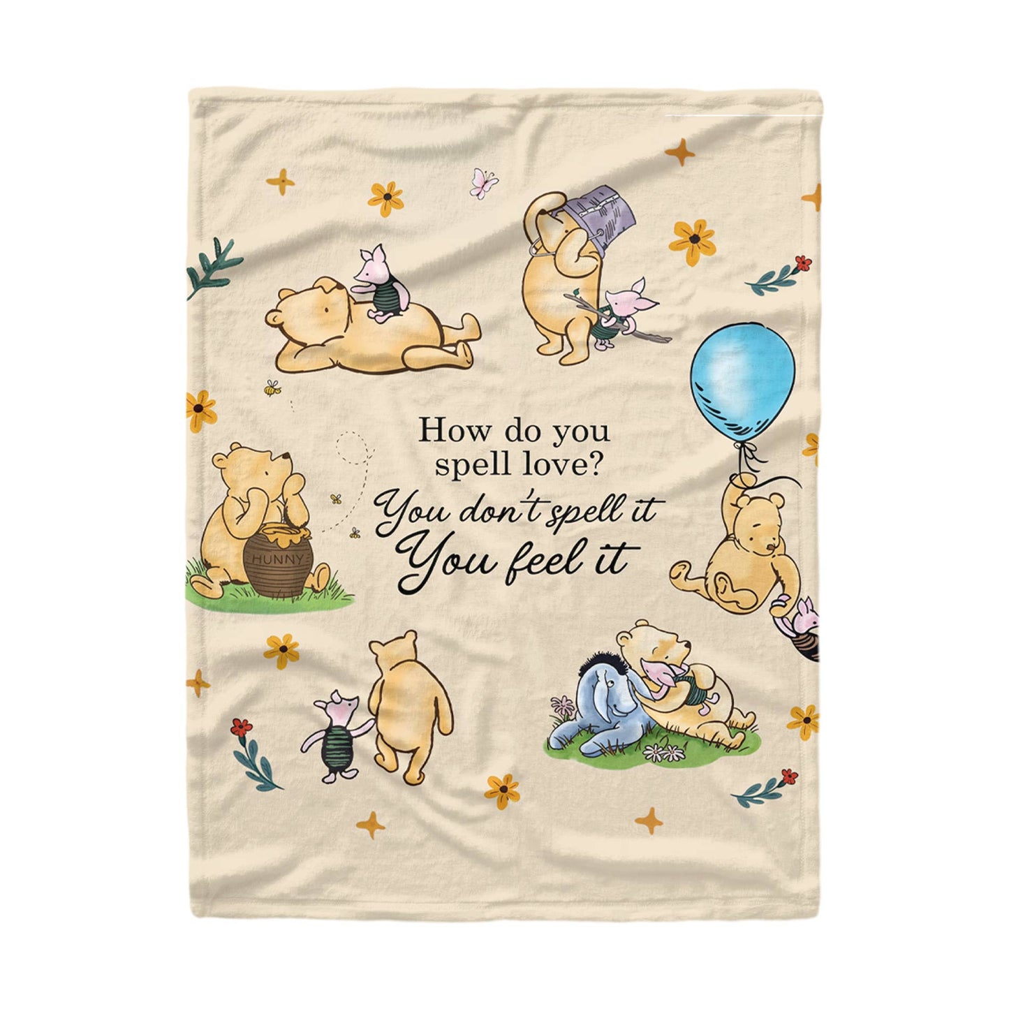 Shineful Fleece Blanket Pooh The Love